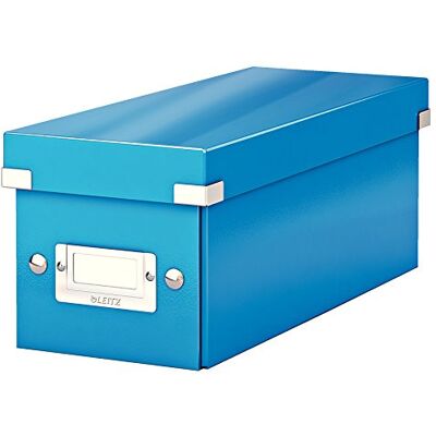 Leitz WOW Click and Store Förvaringsbox för CD-skivor, blå metallic, 60410036 Leitz WOW Click and Store Förvaringsbox för CD-skivor, blå metallic, 60410036