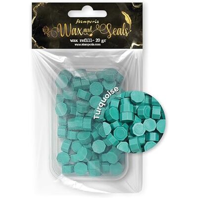 Stamperia Wax Refill for Scrapbooking, Albums, Card Making, Bullet Journalling and More, Easy to Melt for Personalised Stamping, Perfect for Crafts and Gifting (Turquoise) (20g) Stamperia Wax Refill for Scrapbooking, Albums, Card Making, Bullet Journalling and More, Easy to Melt for Personalised Stamping, Perfect for Crafts and Gifting (Turquoise) (20g)