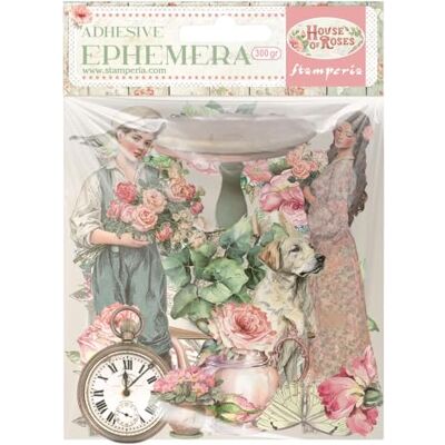 Stamperia Ephemera for Scrapbooking, Albums, Card Making, Bullet Journalling and More, Adhesive Paper Cut Outs, Easy to Apply, Perfect for Hobbies, Crafts, and Gifting (House of Roses) Stamperia Ephemera for Scrapbooking, Albums, Card Making, Bullet Journalling and More, Adhesive Paper Cut Outs, Easy to Apply, Perfect for Hobbies, Crafts, and Gifting (House of Roses)
