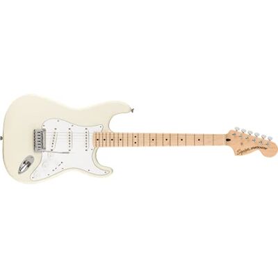 Fender Squier Affinity Series Stratocaster olympisk vit med greppbräda i lönn Fender Squier Affinity Series Stratocaster olympisk vit med greppbräda i lönn