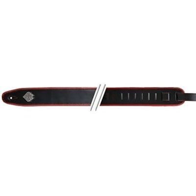 GEWA Fire & Stone 531601 Gitarrengurt Comfort Edition Schwarz/Rot GEWA Fire & Stone 531601 Gitarrengurt Comfort Edition Schwarz/Rot