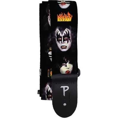 P Perri's Leathers Ltd. Perri's Leathers Ltd. – KISS – ansikten – officiell licensierad produkt – värmeöverföringsdesign på polyestergitarrrem – justerbar längd – för elektriska, akustiska och basgitarrer – tillverkad i P Perri's Leathers Ltd. Perri's Leathers Ltd. – KISS – ansikten – officiell licensierad produkt – värmeöverföringsdesign på polyestergitarrrem – justerbar längd – för elektriska, akustiska och basgitarrer – tillverkad i