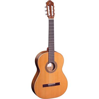Ortega Guitars R220 traditionell serie nylon 6-strängad gitarr med solid ceder topp, Mongoy kropp, glansig finish Ortega Guitars R220 traditionell serie nylon 6-strängad gitarr med solid ceder topp, Mongoy kropp, glansig finish