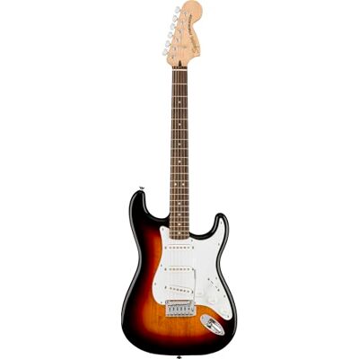 Fender Squier av Affinity Series Stratocaster®, Laurel greppbräda, vit pickguard, 3 färger Sunburst Fender Squier av Affinity Series Stratocaster®, Laurel greppbräda, vit pickguard, 3 färger Sunburst