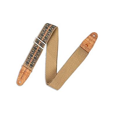 Levy's Leathers MH8P-007 naturlig hampa sadelgjord med korkändar 5 cm – bär och brungrå Levy's Leathers MH8P-007 naturlig hampa sadelgjord med korkändar 5 cm – bär och brungrå