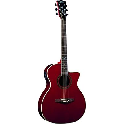 EKO GUITARS – NXT A100CE SEE THROUGH RED, akustisk gitarr, mahognyhandtag botten band, sydamerikansk Roupana, Cutaway Auditorium, Röd EKO GUITARS – NXT A100CE SEE THROUGH RED, akustisk gitarr, mahognyhandtag botten band, sydamerikansk Roupana, Cutaway Auditorium, Röd