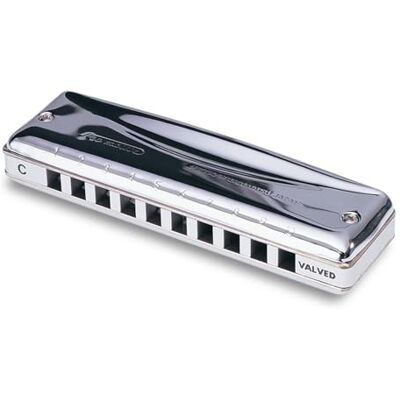 Suzuki Diatonic Harmonica Pro Master Valve MR-350 V nyckel av A, silver med kromplätering Suzuki Diatonic Harmonica Pro Master Valve MR-350 V nyckel av A, silver med kromplätering