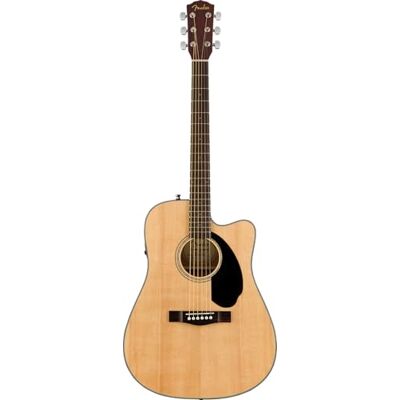 Fender CD-60SCE Dreadnought Electro-Acoustic, med inbyggd tuner och Fishman® pickup för att spela live eller inspelning, inkluderar virtuella lektioner, naturlig Fender CD-60SCE Dreadnought Electro-Acoustic, med inbyggd tuner och Fishman® pickup för att spela live eller inspelning, inkluderar virtuella lektioner, naturlig