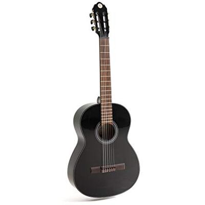 Juan Miguel Navarrez konsertgitarr, klassisk gitarr, 3/4 special dark moon svart Juan Miguel Navarrez konsertgitarr, klassisk gitarr, 3/4 special dark moon svart