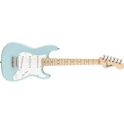 Fender Squier Mini Stratocaster – greppbräda i lönn – blå – AMAZON EXKLUSIVE Fender Squier Mini Stratocaster – greppbräda i lönn – blå – AMAZON EXKLUSIVE