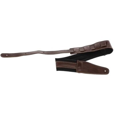GEWA Gitarrbälte serie regelbundet, äkta läder, bredd 65 mm, längd 100–134 cm, vadderad – svart axeldyna, choklad – mörkbrun, handgjord i Europa GEWA Gitarrbälte serie regelbundet, äkta läder, bredd 65 mm, längd 100–134 cm, vadderad – svart axeldyna, choklad – mörkbrun, handgjord i Europa