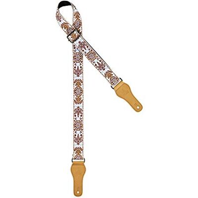 Ortega Guitars ORTEGA Ukulelbälte – längd 1390 mm/54,33 tum (max)/bredd 37 mm – klassisk vit (OCS-540U) Ortega Guitars ORTEGA Ukulelbälte – längd 1390 mm/54,33 tum (max)/bredd 37 mm – klassisk vit (OCS-540U)