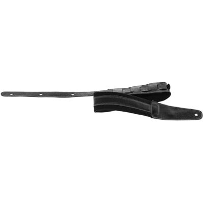 GEWA Gitarrbälte serie regelbundet, äkta läder, bredd 65 mm, längd 100–134 cm, vadderad – svart axeldyna, svart – svart, handgjord i Europa GEWA Gitarrbälte serie regelbundet, äkta läder, bredd 65 mm, längd 100–134 cm, vadderad – svart axeldyna, svart – svart, handgjord i Europa