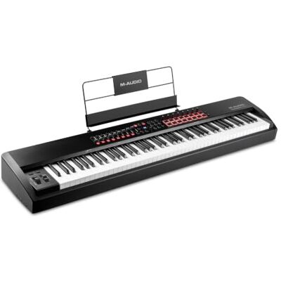 M-Audio Hammer 88 Pro Viktad MIDI-Kontroller 88 Viktade Tangenter med Aftertouch, 16 Pads, 9 Reglar, Komplett Programvarupaket Ingår M-Audio Hammer 88 Pro Viktad MIDI-Kontroller 88 Viktade Tangenter med Aftertouch, 16 Pads, 9 Reglar, Komplett Programvarupaket Ingår