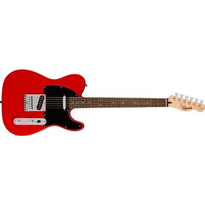 Fender Squier by Sonic Telecaster, elgitarr, Laure-tangentbord, pickguard svart, turinröd Fender Squier by Sonic Telecaster, elgitarr, Laure-tangentbord, pickguard svart, turinröd