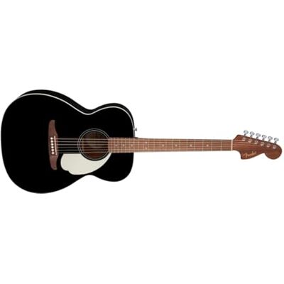 Fender California Standard Monterey akustisk gitarr, grantopp, elfenben pickguard, svart Fender California Standard Monterey akustisk gitarr, grantopp, elfenben pickguard, svart