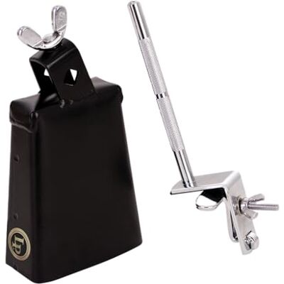 Latin Percussion Latin slagverk stad koklocka med fäste (LP20NY-K), silver, svart Latin Percussion Latin slagverk stad koklocka med fäste (LP20NY-K), silver, svart