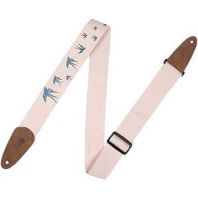 Levy's Levys läder 2 tum bomull gitarr rem med dekorativt tryck och mockakändar MC8U-006 0 MC8U-006 Levy's Levys läder 2 tum bomull gitarr rem med dekorativt tryck och mockakändar MC8U-006 0 MC8U-006