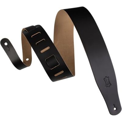 Levy's Leathers Axelband till gitarr i läder, 6,5 cm/2,5 tum, justerbart från 96 cm till 130 cm, svart (M26-BLK) Levy's Leathers Axelband till gitarr i läder, 6,5 cm/2,5 tum, justerbart från 96 cm till 130 cm, svart (M26-BLK)