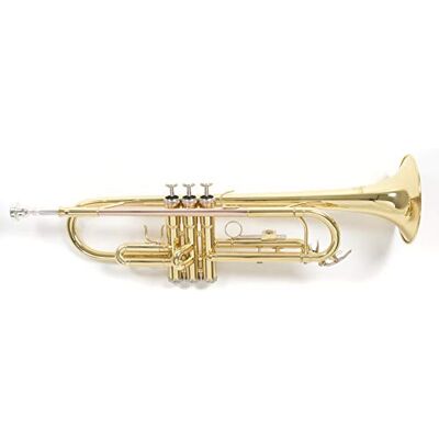 GEWA Roy Benson Bb-trumpet TR-101 (professionellt utformad med ML-borrning, med pipa i guldmässing, inklusive rektangulärt lättviktsfodral, med ryggsäckssats) GEWA Roy Benson Bb-trumpet TR-101 (professionellt utformad med ML-borrning, med pipa i guldmässing, inklusive rektangulärt lättviktsfodral, med ryggsäckssats)