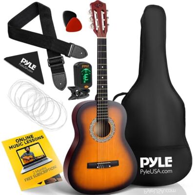 Pyle Sunburst 3/4 storlek högerhänt klassisk gitarr Pyle Sunburst 3/4 storlek högerhänt klassisk gitarr