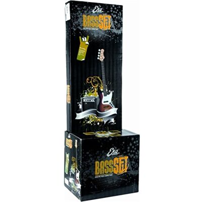 EKO EB-29 PACK BLACK, Elektrisk bas Set med förstärkare, Elektronisk tuner, våtdräkt Reservrep Axelrem, Färg Svart EKO EB-29 PACK BLACK, Elektrisk bas Set med förstärkare, Elektronisk tuner, våtdräkt Reservrep Axelrem, Färg Svart