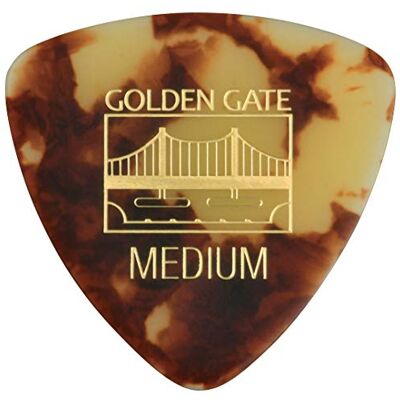 Golden Gate MP-40 triangelformade gitarrplektrum, 0,75 mm tjocklek, dalmatiner sköldpadda färg Golden Gate MP-40 triangelformade gitarrplektrum, 0,75 mm tjocklek, dalmatiner sköldpadda färg