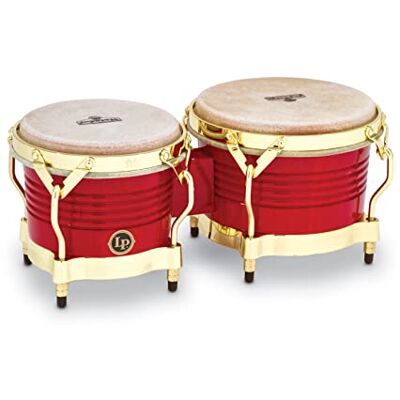 Latin Percussion LP811008 Matador trä Bongos – röd/guld Latin Percussion LP811008 Matador trä Bongos – röd/guld