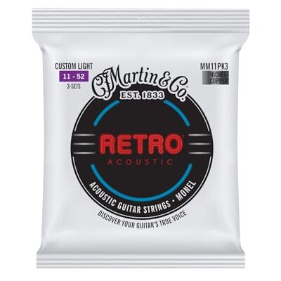 Martin C.F & CO – Retro Custom Light strängar, nickel, 11, trepack Martin C.F & CO – Retro Custom Light strängar, nickel, 11, trepack
