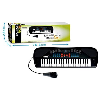 WS Synthesizer 49 tangenter tonåringar 610600 66 cm svart perfekt för nybörjare musik instrument IZZY pianoinitiering amatörmusiker USB-kabel ingår mikrofon WS Synthesizer 49 tangenter tonåringar 610600 66 cm svart perfekt för nybörjare musik instrument IZZY pianoinitiering amatörmusiker USB-kabel ingår mikrofon