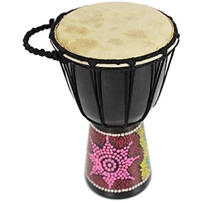 A-Star 5 tum målad färgglad djembe afrikansk trumma Autentisk handgjord, repavstämd, naturlig hudhuvud 25 cm höjd, 13 cm diameter A-Star 5 tum målad färgglad djembe afrikansk trumma Autentisk handgjord, repavstämd, naturlig hudhuvud 25 cm höjd, 13 cm diameter