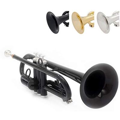 PINSTRUMENTS pTrumpet hyTech Trumpet i plast med spelväska svart PINSTRUMENTS pTrumpet hyTech Trumpet i plast med spelväska svart