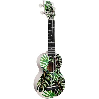 Mahalo Ukulélé Soprano Monstera med fodral och vägghållare Mahalo Ukulélé Soprano Monstera med fodral och vägghållare