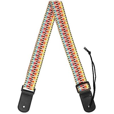 CASCHA Ukulele rem, bärrem justerbar upp till 139 cm, Jacquard, Rainbow HH 2200 CASCHA Ukulele rem, bärrem justerbar upp till 139 cm, Jacquard, Rainbow HH 2200