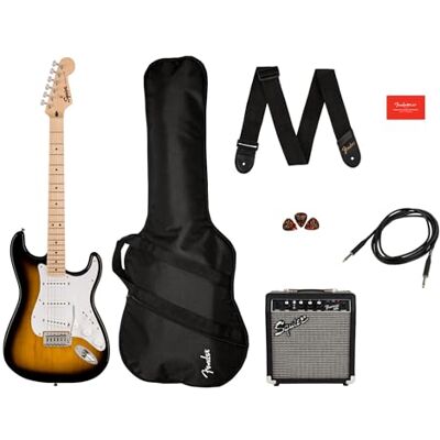 Fender Squier Series Stratocaster Pack MN 2-Color Sunburst Beginner electric guitar kit Fender Squier Series Stratocaster Pack MN 2-Color Sunburst Beginner electric guitar kit