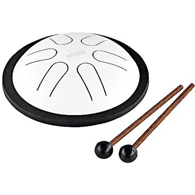 Nino Percussion Nino Slagverk Mini Melody Steel Tungtrumma med klubbor — för alla åldrar — Skapa enkelt låtar, för klassrumsmusik, 2 års garanti (NINO980WH) Nino Percussion Nino Slagverk Mini Melody Steel Tungtrumma med klubbor — för alla åldrar — Skapa enkelt låtar, för klassrumsmusik, 2 års garanti (NINO980WH)