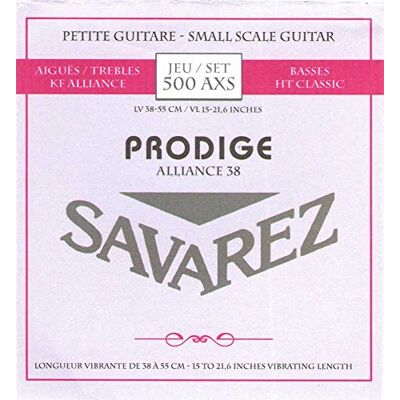 Savarez Klassisk gitarr strängar Prodige 38 1/8-3/4 storlek 1/8-1/2 kol 500 AXS, grå Savarez Klassisk gitarr strängar Prodige 38 1/8-3/4 storlek 1/8-1/2 kol 500 AXS, grå