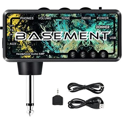 Donner Basgitarr hörlurar förstärkare källare USB uppladdningsbar mini bärbar bas hörlurar förstärkare för basgitarr Donner Basgitarr hörlurar förstärkare källare USB uppladdningsbar mini bärbar bas hörlurar förstärkare för basgitarr