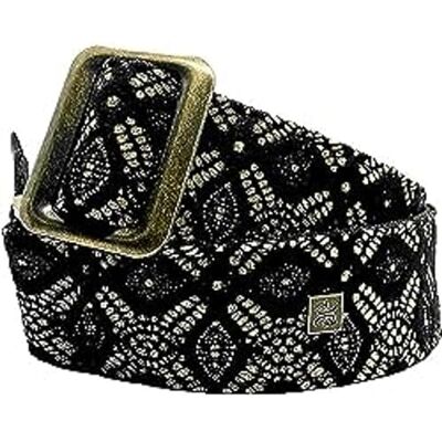 GET'M GET'M spännband gitarr – rock'N'Roll Black & Gold Brocade 2 tum gitarrrem GET'M GET'M spännband gitarr – rock'N'Roll Black & Gold Brocade 2 tum gitarrrem