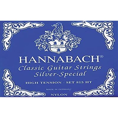 Hannabach strängar för klassisk gitarr Seire 815 High Tension Silver Special (högkvalitativ, universalsträng för nästan alla instrument, gitarrsträngar klassisk gitarr, Tillverkad i Tyskland) Hannabach strängar för klassisk gitarr Seire 815 High Tension Silver Special (högkvalitativ, universalsträng för nästan alla instrument, gitarrsträngar klassisk gitarr, Tillverkad i Tyskland)