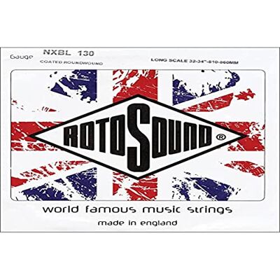 Rotosound NXB Nexus Bass svart belagd lång skala låg B 130 belagd NXBL130 Rotosound NXB Nexus Bass svart belagd lång skala låg B 130 belagd NXBL130