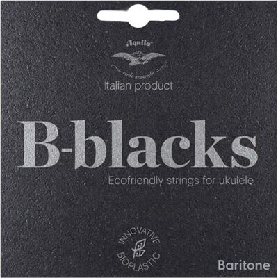 Aquila B-Black Baryton Ukulele, 4-strängad uppsättning, DGBE Grave Re (CAQ 184U) Aquila B-Black Baryton Ukulele, 4-strängad uppsättning, DGBE Grave Re (CAQ 184U)