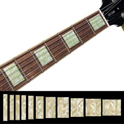 Inlaystickers Inlay Sticker greppbräda position markör för gitarrer & bas – LP SG Blocks – gamla vita pärlor, F-005BL-AW Inlaystickers Inlay Sticker greppbräda position markör för gitarrer & bas – LP SG Blocks – gamla vita pärlor, F-005BL-AW