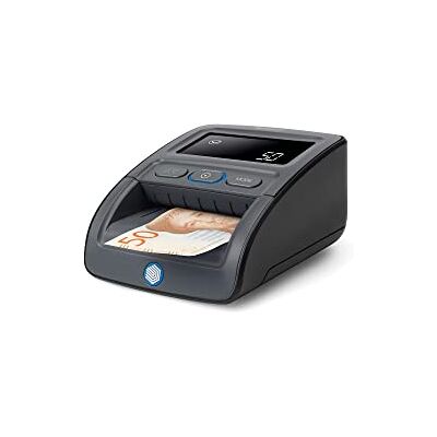 Safescan 155-S (G2) Automatisk detektor för förfalskade sedlar som verifierar sedlar i fyra riktningar med 100% noggrannhet Lämplig för flera valutor Safescan 155-S (G2) Automatisk detektor för förfalskade sedlar som verifierar sedlar i fyra riktningar med 100% noggrannhet Lämplig för flera valutor