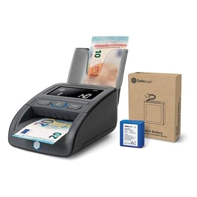 Safescan 155-S komplett automatisk Sedeltestare för snabb kontroll av sedlar – förfalskningskontroll med 7 x äkthetstest – 100% exakt testanordning inklusive batteri och sedeltruckar Safescan 155-S komplett automatisk Sedeltestare för snabb kontroll av sedlar – förfalskningskontroll med 7 x äkthetstest – 100% exakt testanordning inklusive batteri och sedeltruckar