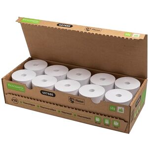 Exacompta Ref. 40768E Låda med 10 termorullar för kassakvitton bredd 80 mm x diameter 72 mm, 1 termisk ply 48g/m² Fenolfri, inget plastavfall Metreage +/-2m : 76 m Exacompta Ref. 40768E Låda med 10 termorullar för kassakvitton bredd 80 mm x diameter 72 mm, 1 termisk ply 48g/m² Fenolfri, inget plastavfall Metreage +/-2m : 76 m