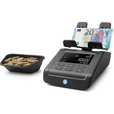 Safescan 6165 version 2023 – pengavåg, som räknar värdet på din kassalåda på bara en minut – lämplig för mynt och sedlar, 226 x 142 x 76 mm Safescan 6165 version 2023 – pengavåg, som räknar värdet på din kassalåda på bara en minut – lämplig för mynt och sedlar, 226 x 142 x 76 mm
