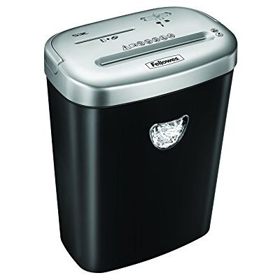 Fellowes 53C dokumentförstörare, pappersdokumentförstörare med häftklamrar, gem och kreditkort, korssnitt, 23L korg, kapacitet: 10 ark, perfekt för hemmet, svart, 4653101 Fellowes 53C dokumentförstörare, pappersdokumentförstörare med häftklamrar, gem och kreditkort, korssnitt, 23L korg, kapacitet: 10 ark, perfekt för hemmet, svart, 4653101
