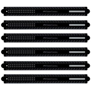 Faber-Castell 205243 – linjal 30 cm 6 delar okrossbara linjaler prickar svart med namnfält Faber-Castell 205243 – linjal 30 cm 6 delar okrossbara linjaler prickar svart med namnfält