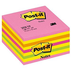 Post-it Anteckningar, 2028NP 76 x 76 mm neonrosa, 1 kub (450 ark)